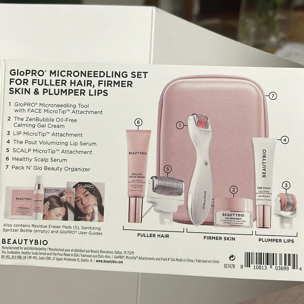 🍉 GLO-PRO MICRO-NEEDLING RED LIGHT SET FOR SCALP NECK FACE BACK OF HANDS